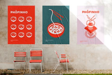 Phôfinho Branding on Behance Asian Restaurant Design, Restaurant Poster, Store Concept, Food Branding, Asian Restaurants, Food Poster Design, Brand Concept, Restaurant Branding, Food Poster