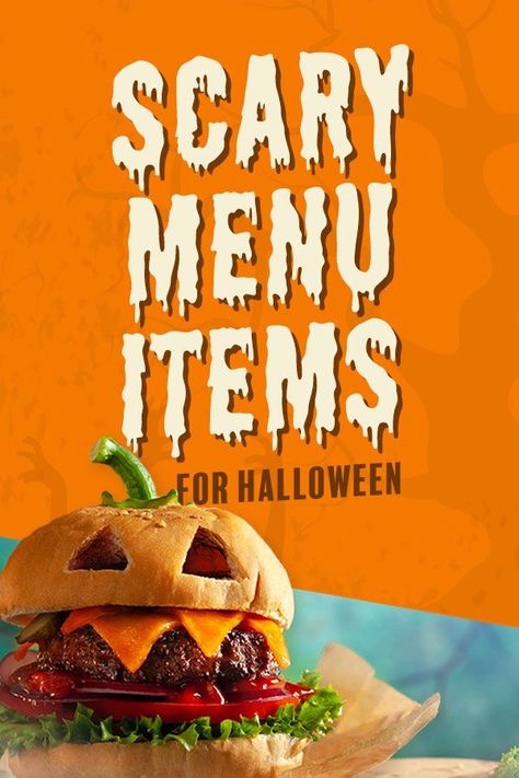 Fun Halloween Party Food Names, Halloween Themed Burgers, Halloween Food Names Creepy, Halloween Themed Food Names, Halloween Nachos Ideas, Halloween Food Names Ideas, Halloween Names For Food, Halloween Food Names, Halloween Menu Ideas Food