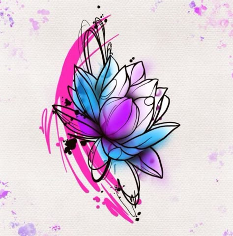 Bicycle Tattoo, Small Girly Tattoos, Abstract Tattoo Designs, Flower Tattoo Drawings, Sigil Tattoo, Watercolor Tattoo Flower, Chest Tattoos For Women, Tatuaje A Color, Flower Art Drawing