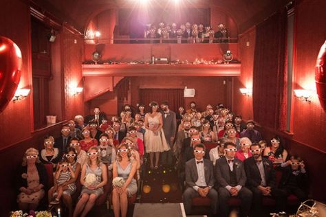 Cinema Themed Wedding, Kitsch Wedding, Alternative Wedding Inspiration, Wedding License, Sheffield City, Mother Pictures, Cinema Wedding, Quirky Wedding, Wedding Image