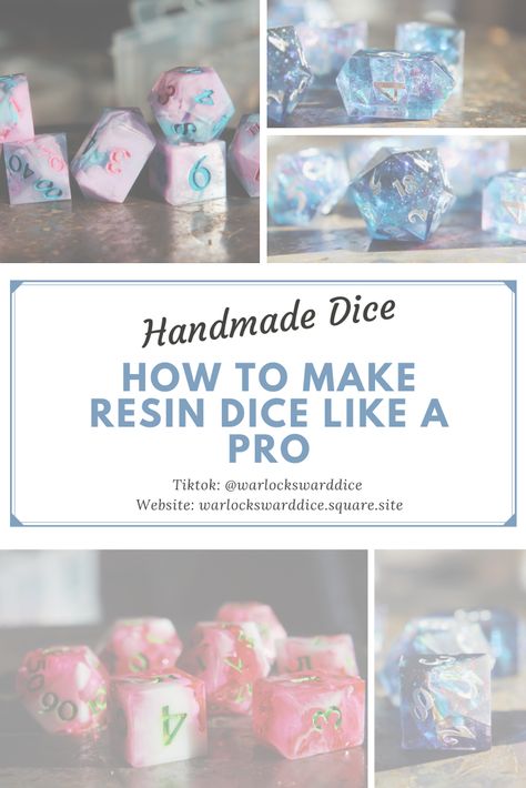 Resin Dnd Dice Diy, Resin Dice Tutorial, Resin Dice Ideas, How To Make Dice, Diy Resin Dice, Dice Ideas, Dice Making, Vibratory Tumbler, Dnd Dm