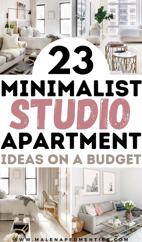 Tiny Studio Apartment Decorating, Small Space Apartment Ideas, Minimalist Studio Apartment, Small Studio Apartment Decorating, Apartment Ideas On A Budget, Tiny Studio Apartments, Minimalist Studio, Studio Apartment Living, Studio Apartment Design