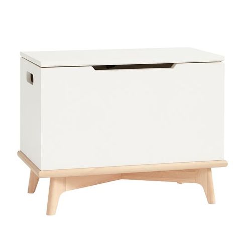 Modern Playroom Storage & Furniture | West Elm White Toy Chest, Kids Storage Furniture, Modern Playroom, Pb Kids, Oversized Furniture, Playroom Storage, White Chests, Playroom Furniture, Room Planning