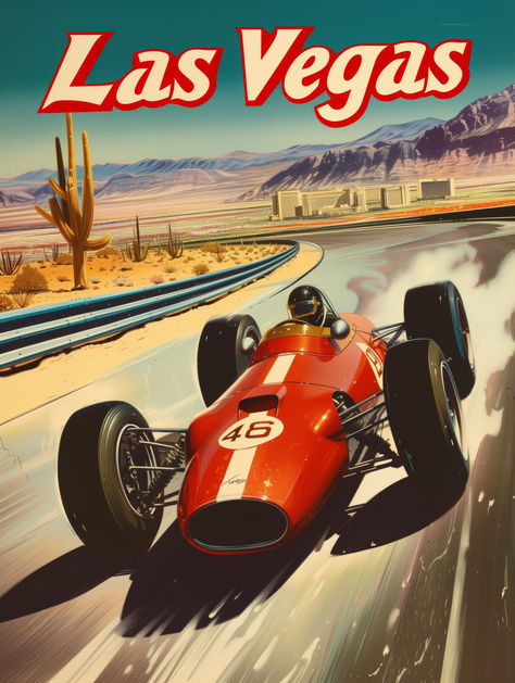 Welcome to our Las Vegas Formula 1 Vintage Travel Poster listing! This dynamic digital print captures the adrenaline and excitement of Formula 1 racing against the iconic Las Vegas backdrop.

The artwork showcases a sleek Formula 1 race car speeding along the desert track, with the famous Las Vegas skyline in the distance. The vivid colors of the car and the surrounding scenery are reminiscent of the vibrant life in Las Vegas, from the bustling casinos to the breathtaking desert landscape. F1 Retro, F1 Retro Poster, Formula 1 Las Vegas, Formula 1 Poster Design, Race Car Poster Graphic Design, F1 Art Formula 1 Vintage Posters, F1 Grand Prix Posters, Vegas Skyline, Grand Prix Posters