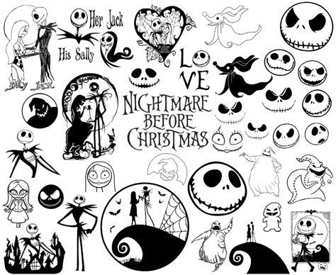 Cricut Nightmare Before Christmas, Christmas Svg Files Free, Tattoo Nightmares, Jack Skellington Tattoo, Nightmare Before Christmas Svg, Tim Burton Tattoo, Nightmare Before Christmas Drawings, Nightmare Before Christmas Tattoo, Christmas Tattoo