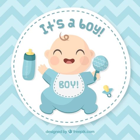 Baby boy card in hand drawn style | Free Vector #Freepik #freevector #birth-announcement #baby-invitation-card #newborn-card #new-baby Congratulations For Baby Boy, Hello Baby Boy, Baby Boy Announcement Cards, Baby Boy Images, Sheep Cards, Boy Announcement, Boy Baby Shower Games, Baby Boy Cards