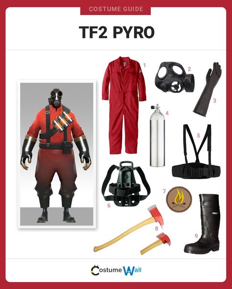 Pyro Team Fortress 2, Pyro Tf2 Cosplay, Pyro Cosplay, Scout Cosplay, Tf2 Cosplay, Pyro Tf2, Tf2 Pyro, Clown Outfit, Sport Casual Outfit