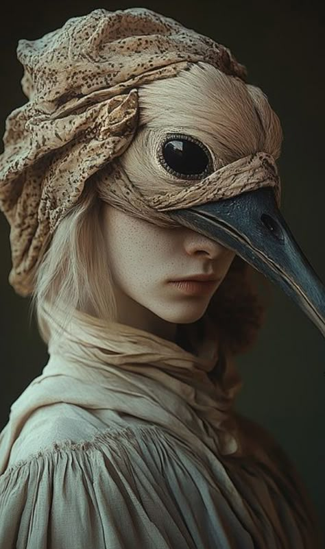 Magical Realism Aesthetic, Ethereal Woman Art, Mysticism Aesthetic, Dark Magic Art, Ethereal Aesthetic Dark, Realistic Surrealism, Dark Surrealism Art, Surrealistic Portrait, Birds Aesthetic