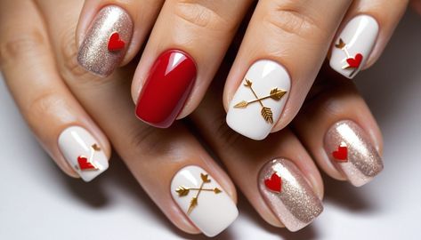 Get ready to fall in love with Cupid’s Arrow Nail Art! This playful yet elegant nail design is stealing hearts everywhere. Perfect for Valentine’s Day or just because! #NailArt #TrendyNails #ChicStyle #CupidVibes #LoveYourNails https://fitgag.com/cupids-arrow-nail-art/4839/ Arrow Nail Art, Arrow Nails, Hearts Everywhere, Stolen Heart, Elegant Nail Designs, Elegant Nail, Cupids Arrow, Trendy Nails, Nail Design