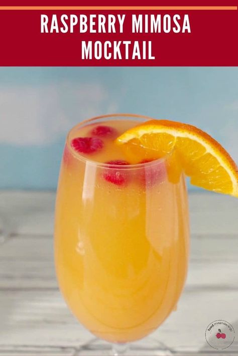 Non Alcoholic Drinks For Brunch, Breakfast Alcoholic Drinks, Mimosa Mocktail, Raspberry Mimosa, Non Alcoholic Mimosa, Kid Drinks Recipes, Christmas Drinks Alcohol Recipes, Kids Drink, Christmas Drinks Alcohol