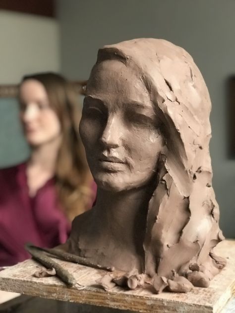 Fast Clay demo for my students Sculpting For Beginners, Clay Head Sculpture, Clay Face Sculpture, Clay Bust, Clay Portrait, Black Power Art, Ceramic Sculpture Figurative, Art Alevel, Anatomy Sculpture