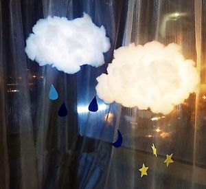 clouds bedroom theme - Google Search Diy Hanging Clouds, Cloud Lamp Diy, Diy Cloud Light, Hanging Clouds, Cloud Night Light, Idee Babyshower, Diy Clouds, Cloud Lamp, Cotton Clouds