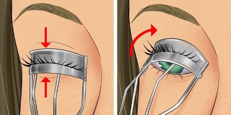 How to Curl Your Eyelashes / 5-Minute Crafts How Do You Curl Your Eyelashes, How To Curl Short Eyelashes, Best Way To Curl Eyelashes, How To Curl Short Lashes, How To Curl Eyelashes With Curler, Curling Eyelashes Tips, How To Curl Your Eyelashes, How To Keep Eyelashes Curled All Day, How To Curl Lashes