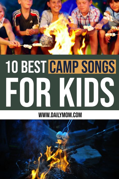 Camp Songs For Kids, Camping Songs For Kids, Camp Fire Songs, Campfire Songs For Kids, Squirrel Scouts, Camping Songs, Fort Night, Alphabet Review, Yard Camping