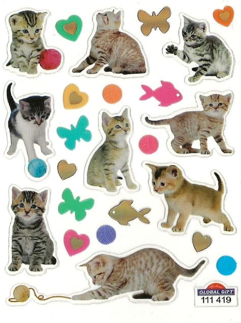 scan of a set of kitty cat stickers Scanned Stickers, Cute Cat Stickers Printable, Cat Stickers Printable, Amazon Stickers, Cats Collage, Cat Sticker Set, Cats Stickers, Cat Collage, Kitten Stickers