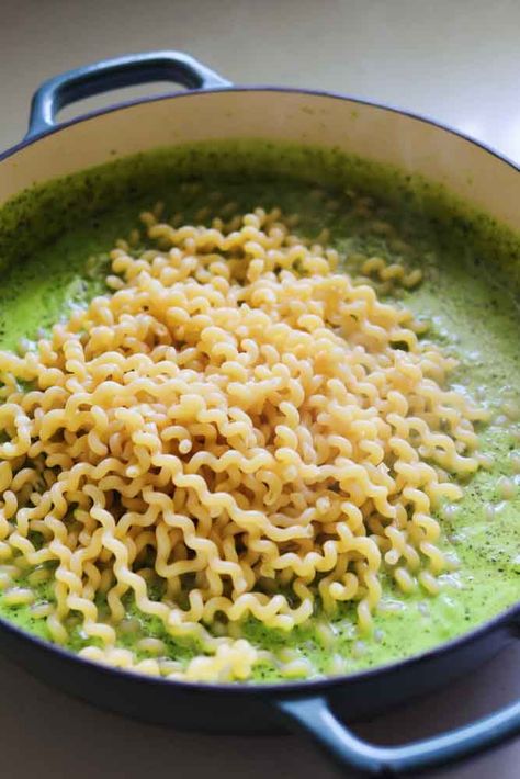 Green Pasta Sauce with Boursin, Spinach & Basil - Grilled Cheese Social Italian Pasta Meals, One Dish Baked Pasta, Pasta Sauce With Basil, Recipes With Fresh Spinach Dinners, Boursin Cheese Rice Recipes, Comforting Pasta Dishes, Green Sauce Pasta, Creative Pasta Dishes, Boursin Tomato Pasta