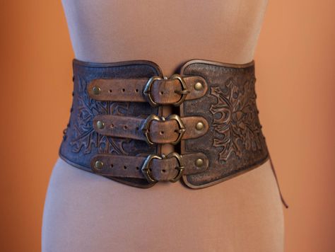 Brown Leather Corset, Body Corset, Leather Corset Belt, Medieval Woman, Handmade Leather Belt, Womens Leather Belt, Belt Brown, Corset Belt, Underbust Corset