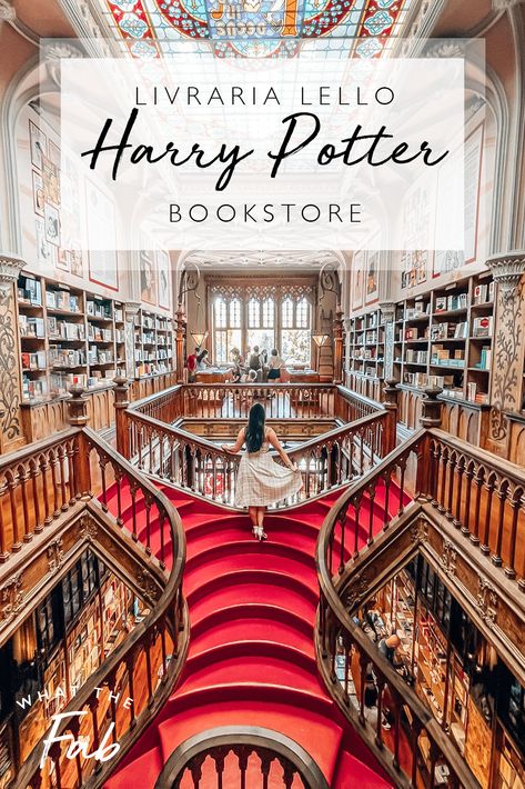 Livraria Lello Harry Potter Bookstore in Porto You HAVE to Visit in 2023 Harry Potter Library, Livraria Lello, Porto Travel, Small Entrance, Harry Potter Books, Dutch Artists, Grand Staircase, Spain And Portugal, Pretty Places