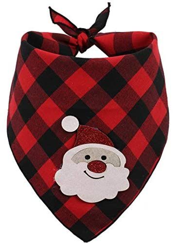 Diy Christmas Dog Collar, Anjing Maltese, Diy Gift For Kids, Dog Bandana Diy, Dog Clothes Patterns Sewing, Dog Bandana Pattern, Santa Applique, Christmas Dog Bandana, Dog Accesories