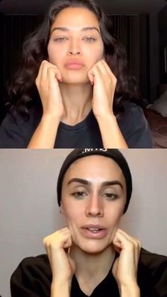 Obličejové Masky, Face Massage Techniques, Facial Massage Routine, Face Yoga Facial Exercises, Facial Routines, Facial Yoga, Natural Face Skin Care, Face Exercises, Beauty Tips For Glowing Skin