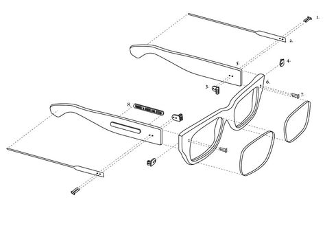 Sunglass Branding, Sunglasses Design Sketch, Structural Drawing, Wooden Glasses, Eyewear Brands, Technical Illustration, Eyewear Trends, Industrial Design Sketch, Wooden Sunglasses