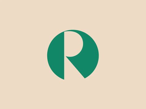 Letter R Logo / Turquoise Logo / Stylized Logo / Materials Logo / Ramsauer... R Logo Design, Turquoise Logo, Circular Logo Design, Banks Logo, Examples Of Logos, Circular Logo, Logo Sketches, Round Logo, Letter R