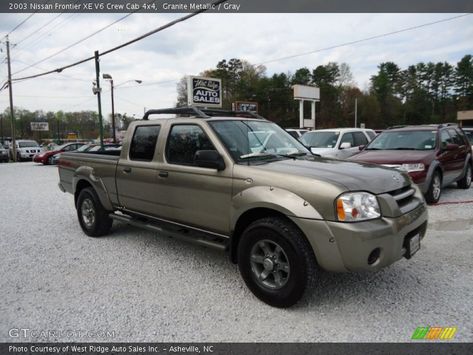 Granite Metallic / Gray 2003 Nissan Frontier XE V6 Crew Cab 4x4 2003 Nissan Frontier, Nissan Np300, Nissan Patrol, Nissan Frontier, Crew Cab, Photo Archive, Nissan