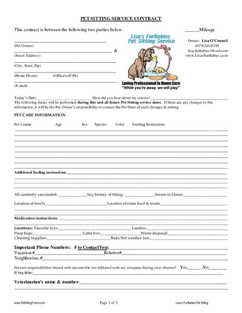 The astounding Pet Sitting Contract Templates | Dogs | Pet Sitting Services Regarding Dog Grooming Record Card Template picture below, … Pet Sitting Contract, Pet Sitting Forms, Dog Sitting Business, Pet Care Printables, Luxury Dog Kennels, Pet Sitting Business, Dog Walking Business, Pet Sitting Services, Report Card Template