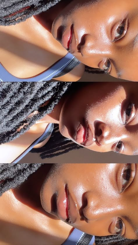 Pretty Selfies Black Skin, Clear Skin Tips For Black Women, Skin Goals Aesthetic, Glowing Black Skin, Caramel Skin, Pretty Dark Skin, Skin Goals, Clear Glowing Skin, Dark Skin Beauty