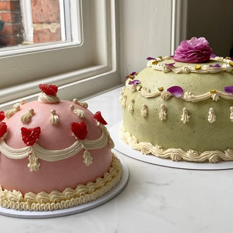 My new obsession. Thank you to @chouxandsunshine for the princess cake inspiration, I can’t wait to make many many more! Recipe on my… | Instagram Swedish Cake, Swedish Princess Cake, Cake Whipped Cream, Circle Cake, Cake Dome, Berry Jam, Chocolate Mousse Cake, Pretty Birthday Cakes, Princess Cake