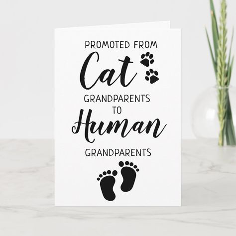 Cute Cat Grandparents Pregnancy Announcement Card Cute Pregnancy Announcement For Parents, Grandparents Pregnancy Announcement, Best Gifts For Grandparents, Announcing Pregnancy, Dog Pregnancy, Dog Baby Announcement, Pregnancy Ideas, Dog Pregnancy Announcement, Grandparent Pregnancy Announcement