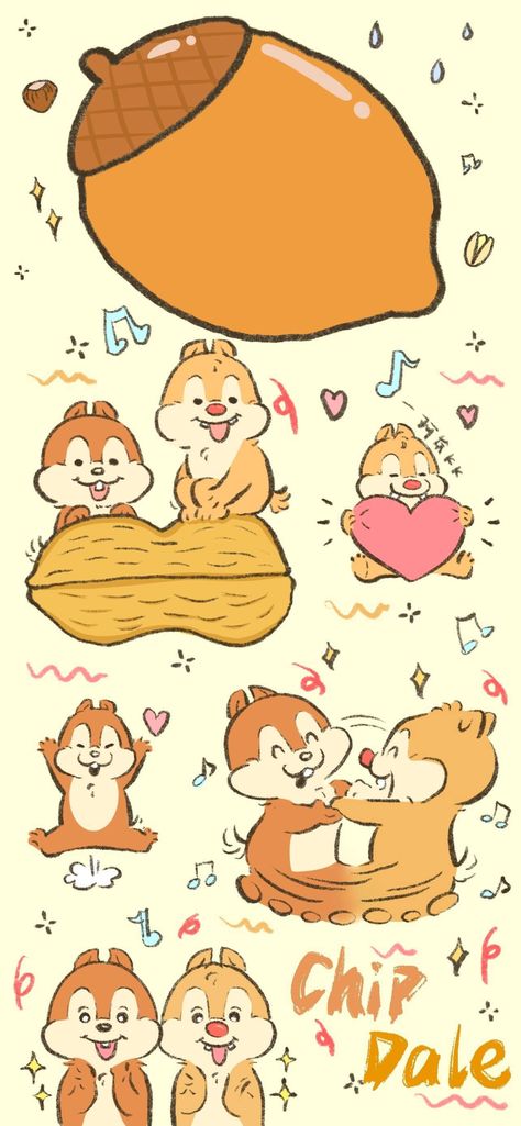 Chipmunk Wallpaper, Animated Movies Characters, Rescue Rangers, Chip N Dale, Melody Hello Kitty, Kitty Drawing, Hello Kitty Drawing, Chip And Dale, Cute Disney Wallpaper