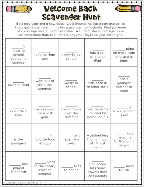 Back To School Activities For School Age, Ice Breakers For 2nd Grade, 2nd Grade After School Activities, Fun First Day Of School Activities High School, Start Of The School Year Activities, First School Day Activities, Grade 3 Back To School Activities, Grade 6 Back To School, First Day Of School Icebreakers