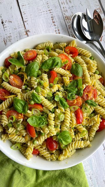 Spring Pesto Pasta, Zesty Pasta Salad, Mixed Berry Crisp, Easy Pesto Pasta, Vj Cooks, Pesto Dip, Slow Roast Lamb, Spiral Pasta, Easter Side Dishes