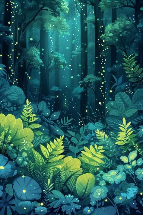 Background For Poster, Enchanted Forest Coloring, Watercolor Vector, Illustration Art Kids, Vector Texture, Yellow Watercolor, Picture Books Illustration, Forest Illustration, Fantasy Forest