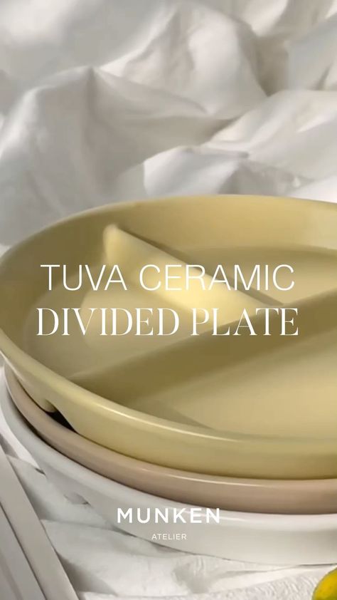 munkenliving on Instagram: The Tuva Ceramic Divided Plate is the perfect dish for everyday use. The divided ceramic plate makes it easy to portion out meals or have… Portion Plate, Divided Plate, Divided Plates, Ceramic Plate, Ceramic Plates, Home Hacks, Kitchen Accessories, Home Organization, Home Interior Design