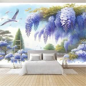 Mural For Bedroom, Background Sofa, Walls Decor, Non Woven Fabric, Sofa Wall, Abstract Botanical, Tv Background, Floor Ceiling, Room Walls