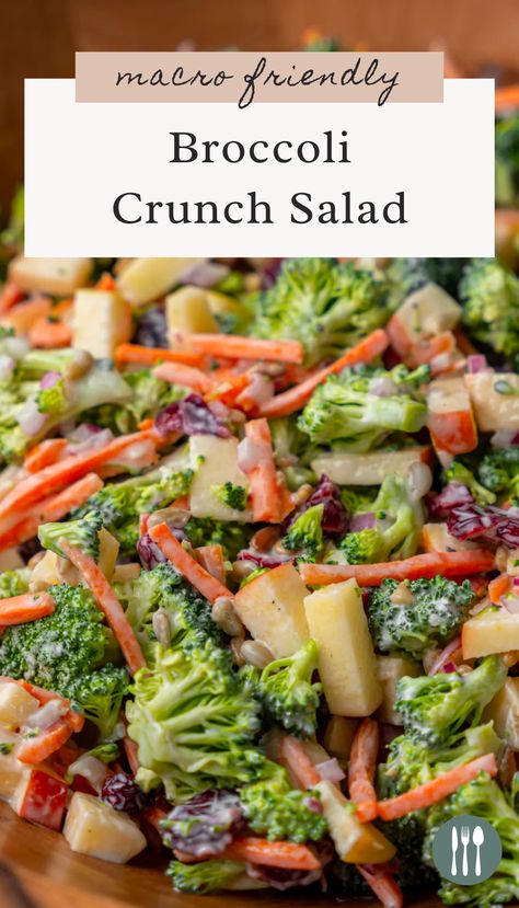 Broccoli Crunch Salad, Low Calorie Salad, Crunch Salad, Summer Barbeque, Chopped Salad Recipes, Creamy Broccoli, Under 100 Calories, Fresh Salad Recipes, Cold Lunches