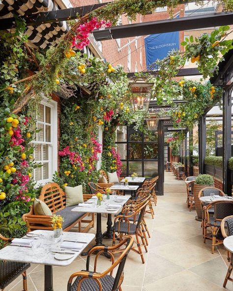 Outdoor Restaurant Design Terraces, Al Fresco Dining Restaurant, Terrace Cafe Design, Filipino Cafe, Cafe Exterior, London 2022, Outdoor Restaurant Design, Woodland Cottage, London Eats