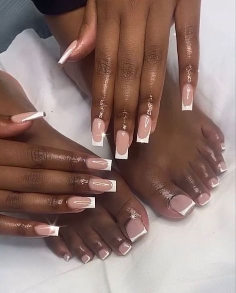 Pin by Aniah John on Nails | Acrylic toe nails, French acrylic nails, French tip acrylic nails Journal Therapy, Acrylic Toe Nails, Girls Fun, Cap Ideas, French Tip Acrylic Nails, Simple Acrylic Nails, Work Nails, French Acrylic Nails, Short Square Acrylic Nails