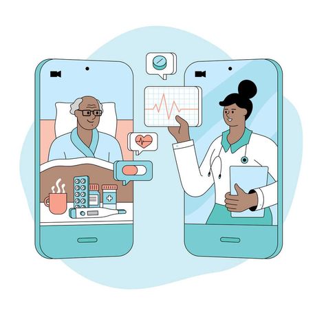 Telehealth is OK, patients say, but most prefer in-person appointments : Shots - Health News : NPR from @NPR Physiotherapy Illustration, Health Care Illustration, Remedy For Sinus Congestion, Healthcare Ads, Home Remedies For Sinus, Medical Animation, Digital Health, Medical News, Health Design