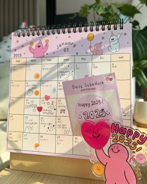 After months of drawing and sampling, our 2025 calendar is finally available for sale!!💖 I really hope you will like it🫶🏻 Each set comes with: -2025 Calendar -Acrylic stand with clip -Sticker sheet Link in Bio! #calendar #2025calendar #mrbubbles #nimbus #petals #jessdessin #illustration #cuteillustrations #characterdesign #art #digitalart Calender 2024 Aesthetic, Calender Diy, Work Cubicle Decor, Calendar Acrylic, Work Cubicle, Personalised Calendar, Cubicle Decor, 2025 Calendar, Calendar Stickers