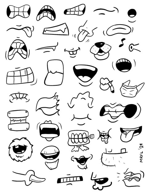 Drawing Ideas Mouth, Grafitis Ideas, Grunge Drawing Ideas, Drawing Ideas Black, Grunge Drawing, Graffiti Face, Easy Graffiti, Easy Graffiti Drawings, Cartoon Style Drawing