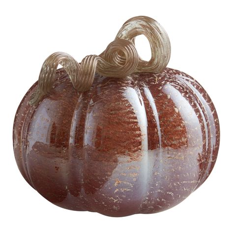 Medium Mauve Crackle Blown Glass Pumpkin Décor - World Market Glass Pumpkin Decor, Pumpkin Decor, The Medium, Glass Pumpkins, World Market, Pumpkin Decorating, Blown Glass, Glass Blowing, Decorative Accessories