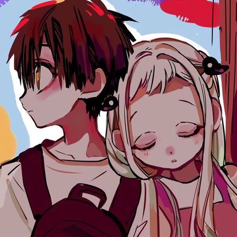 Yashiro and Hanako | icon | Jibaku Shounen Hanako-kun | Hananene Yashiro And Hanako, Ghost Boy, Romance Comedy, Jibaku Shounen Hanako-kun, Hanako Kun, Anime Best Friends, Matching Profile Pictures, Perfect World, Anime Ships