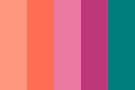 Coral Reef II Color Palette Coral Reef Colour Palette, Coral Reef Color Palette, Aubergine Color Palette, Coral Color Palette, Coral Reef Color, Coral Colour Palette, Coral Aquarium, Color Palette Interior Design, Email Examples