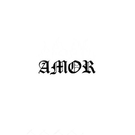 Amor Old English Tattoo, Four Letter Words Tattoos, 4 Letter Words Tattoo, Amor Tattoo Fonts Words, English Font Tattoo, Old English Font Tattoo, Old English Tattoo, Amor Tattoo, Font Tattoo