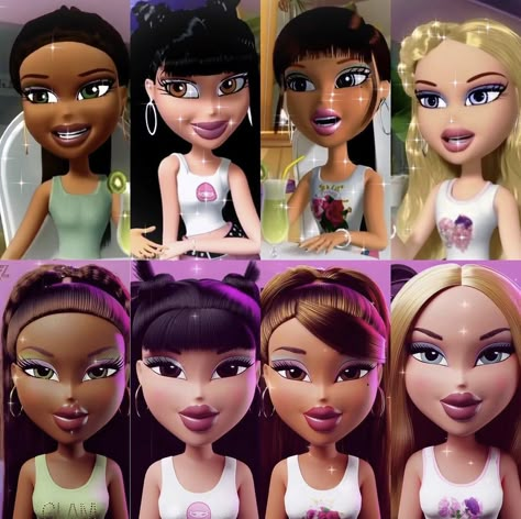 bunnyboo94bratz4life on ig made this edit !! Bratz Dolls Characters, Bratz Tv Show, Bratz Characters, Las Bratz, Bratz Aesthetic, Bratz Doll Outfits, Brat Doll, Bratz Girls, Childhood Memories 2000