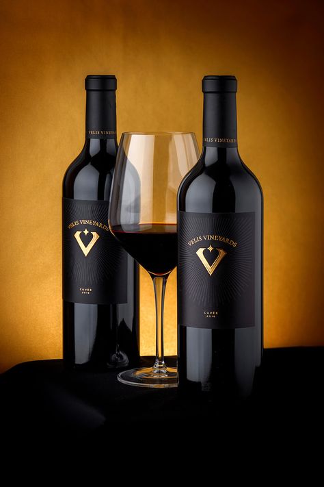 the Labelmaker - Velis Vineyards Premium Wine Label Design - World Brand Design Society  /  The Project: Velis Vineyards is a young winery walking an interesting path from grapes to bottle. The vineyards are located in Bulgaria while the wine... Winery Logo Design, Luxury Wine Label, Whiskey Branding, Wine Bottle Logo, Winery Logo, Bottle Logo, Wine Packaging Design, Whiskey Brands, Consumer Packaging