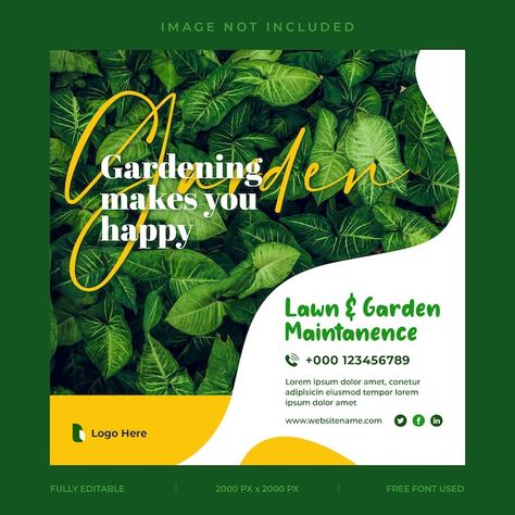 Garden Poster Design, Landscape Business, Design Campaign, Travel Poster Design, Social Media Advertising Design, Photography Poses Family, Garden Services, Social Media Poster, Canva Elements